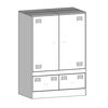 vidaXL Highboard bílý 67 x 39 x 95 cm ocel
