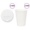 vidaXL Pap&iacute;rov&eacute; kel&iacute;mky na k&aacute;vu s v&iacute;čky 1000 pcs 12oz 300ml