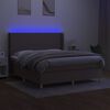 vidaXL Box spring postel s matrac&iacute; a LED taupe 180x200 cm textil