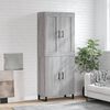 vidaXL Skř&iacute;ň highboard &scaron;ed&aacute; sonoma 69,5 x 34 x 180 cm kompozitn&iacute; dřevo
