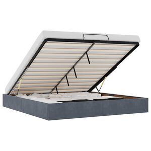 vidaXL Osmansk&yacute; r&aacute;m postele bez matrac&iacute; tmavě &scaron;ed&aacute; 160x200 cm samet