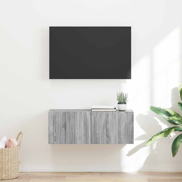 vidaXL TV wall cabinet N&aacute;stěnn&yacute; &Scaron;ed&aacute; Sonoma 78,5 x 31 x 29,5 cm