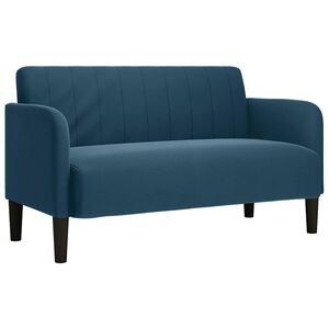 vidaXL Loveseat Sofa modr&aacute; 109 cm samet