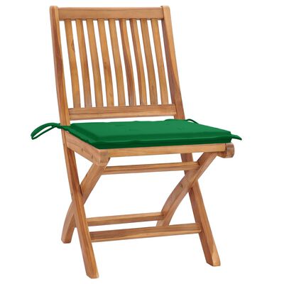 vidaXL Skládací zahradní židle s poduškami 8 ks masivní teak