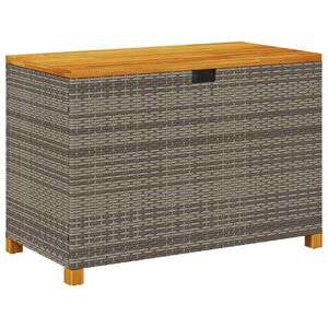vidaXL Zahradn&iacute; &uacute;ložn&yacute; box &scaron;ed&yacute; 110x55x63 cm polyratan ak&aacute;ciov&eacute; dřevo