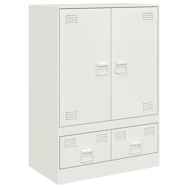 vidaXL Highboard bílý 67 x 39 x 95 cm ocel