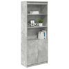 vidaXL Skř&iacute;ň highboard betonově &scaron;ed&aacute; 70 x 35 x 180 cm kompozitn&iacute; dřevo