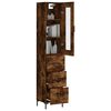 vidaXL Skř&iacute;ň highboard kouřov&yacute; dub 34,5 x 34 x 180 cm kompozitn&iacute; dřevo