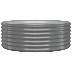vidaXL Vyv&yacute;&scaron;en&yacute; z&aacute;hon pozinkovan&aacute; ocel 100x100x36 cm &scaron;ed&yacute;