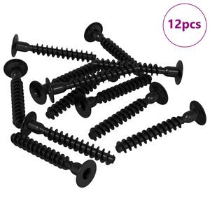 vidaXL &Scaron;roub s kaplic&iacute; 12 pcs Čern&aacute; M5 x 40 mm Železo