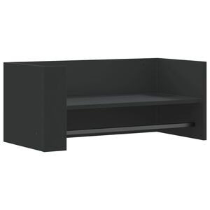 vidaXL N&aacute;stěnn&aacute; police čern&aacute; 70,5 x 35 x 30,5 cm kompozitn&iacute; dřevo