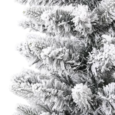 vidaXL Umělý úzký vánoční stromek se sněhem 180 cm PVC a PE