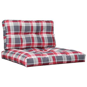 vidaXL Podu&scaron;ky na palety 2 ks červen&eacute; k&aacute;rovan&eacute; textil