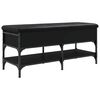 vidaXL Lavice s botn&iacute;kem čern&aacute; 102 x 42 x 45 cm kompozitn&iacute; dřevo