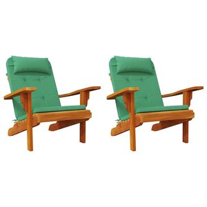 vidaXL Pol&scaron;t&aacute;ře na židle 2 ks Oxford l&aacute;tka Zelen&aacute; 58 x 77 x 4,5 cm