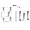 vidaXL Dělicí stěna, knihovna, 3 úrovně, bílá, 70 x 24 x 97 cm, z umělého dřeva