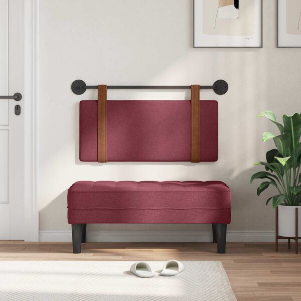 vidaXL Z&aacute;věsn&aacute; čeln&iacute; deska V&iacute;no Červen&eacute; 90 x 55 x 5 cm Antick&yacute; PU