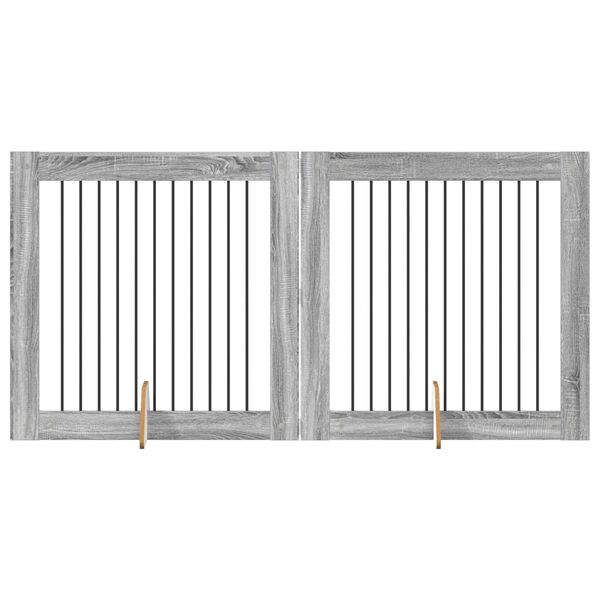 vidaXL Hři&scaron;tě pro psy 2 pcs &Scaron;ed&aacute; Sonoma 100 x 100 cm Pozinkovan&aacute; ocel