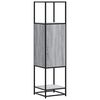 vidaXL Skř&iacute;ň highboard &scaron;ed&aacute; sonoma 35,5x35x139 cm kompozit a kov