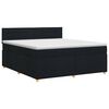 vidaXL Postel boxspring s matrac&iacute; s čelo Čern&aacute; 160 x 200 cm Textil