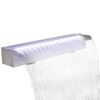 vidaXL Obd&eacute;ln&iacute;kov&aacute; baz&eacute;nov&aacute; font&aacute;na s LED nerezov&aacute; ocel 60 cm