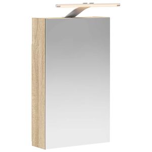vidaXL Koupelnov&aacute; zrcadlov&aacute; skř&iacute;ň Sonoma dub 30 x 10,5 x 50 cm