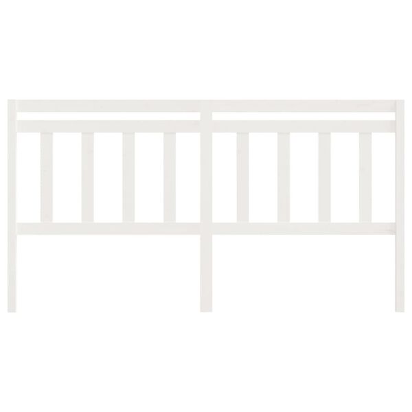 vidaXL Čelo postele b&iacute;l&eacute; 206 x 4 x 100 cm masivn&iacute; borovice
