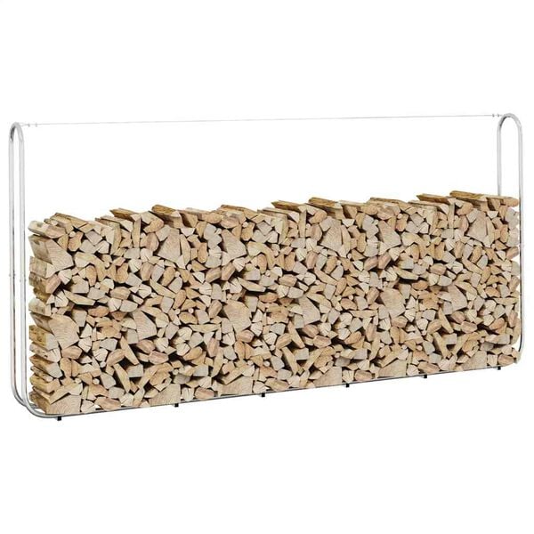 vidaXL Stojan na palivov&eacute; dřevo 300x25x150 cm Pozinkovan&aacute; ocel