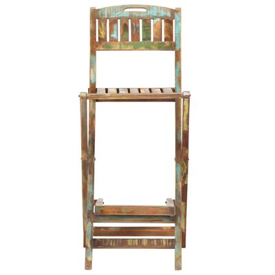 vidaXL Skládací zahradní barové židle 2 ks masivní recyklované dřevo