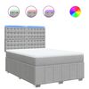 vidaXL Box spring postel s matrac&iacute; světle &scaron;ed&aacute; 140 x 200 cm textil