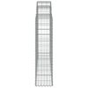 vidaXL Klenut&eacute; gabionov&eacute; ko&scaron;e 12ks 200x30x120/140cm pozinkovan&eacute; železo