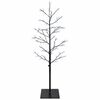 vidaXL V&aacute;nočn&iacute; stromek bř&iacute;za Čern&aacute; 120 cm Ocel 279 LED
