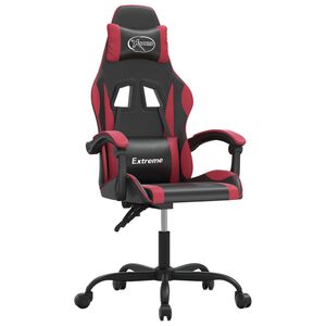 vidaXL Hern&iacute; židle čern&aacute; a v&iacute;nov&aacute; uměl&aacute; kůže
