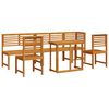 vidaXL Zahradn&iacute; bistro set 6 pcs Hněd&aacute; Masivn&iacute; ak&aacute;tov&eacute; dřevo