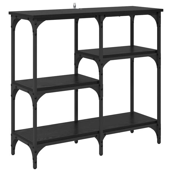 vidaXL Konzolov&yacute; stolek Čern&yacute; dub 80 x 29 x 75 cm kompozitn&iacute; dřevo