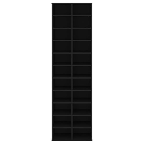 vidaXL Botník černý 54 x 34 x 183 cm kompozitní dřevo