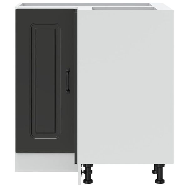 vidaXL Kuchyňsk&aacute; rohov&aacute; skř&iacute;ňka "Kalmar" čern&yacute; kompozitn&iacute; dřevo