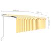 vidaXL Automatick&aacute; zatahovac&iacute; mark&yacute;za s roletou 4 x 3 m žlutob&iacute;l&aacute;