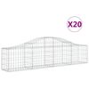 vidaXL Klenut&eacute; gabionov&eacute; ko&scaron;e 20 ks 200x30x40/60 cm pozinkovan&eacute; železo