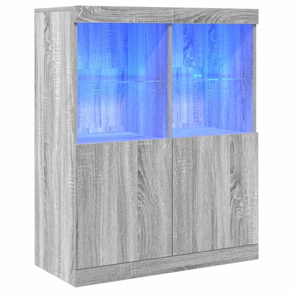 vidaXL Př&iacute;born&iacute;k &scaron;ed&yacute; sonoma 81x37x100 cm kompozitn&iacute; dřevo