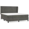 vidaXL Box spring postel s matrac&iacute; tmavě &scaron;ed&aacute; 180x200 cm samet