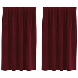 vidaXL Zatemňovac&iacute; z&aacute;věsy 2 pcs V&iacute;no Červen&eacute; 140 x 140 cm samet