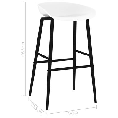 vidaXL Barové židle 4 ks bílé