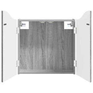 vidaXL Skř&iacute;ň na terče &Scaron;ed&yacute; Sonoma 56 x 12 x 63 cm Kompozitn&iacute; dřevo
