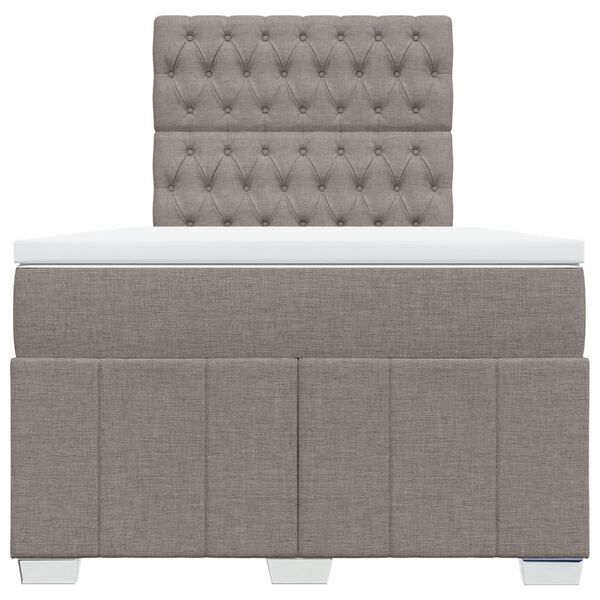 vidaXL Box spring postel s matrac&iacute; taupe 120x190 cm textil