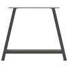 vidaXL Nohy k j&iacute;deln&iacute;mu stolu ve tvaru A, 2 ks, antracitov&eacute;, 90 x (72-73) cm, ocel