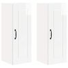 vidaXL N&aacute;stěnn&aacute; skř&iacute;ňka PORTO 2 pcs Vysoce leskl&aacute; b&iacute;l&aacute; 30 x 31 x 80 cm