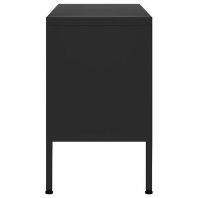 vidaXL TV skříňka černá 105 x 35 x 50 cm ocel