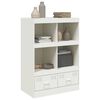 vidaXL Highboard b&iacute;l&yacute; 67 x 39 x 95 cm ocel
