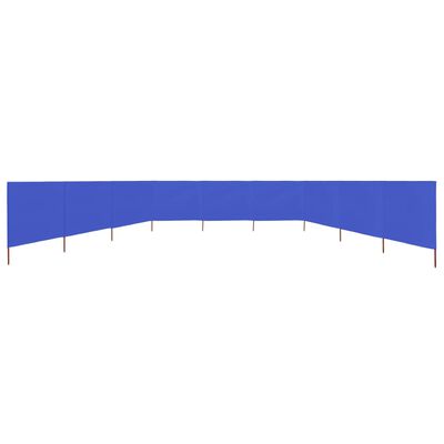 vidaXL 9dílná zástěna proti větru textil 1200 x 160 cm azurově modrá